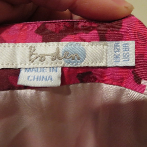 Boden Modern Print dress floral silk blend sz 8 - Picture 5 of 6